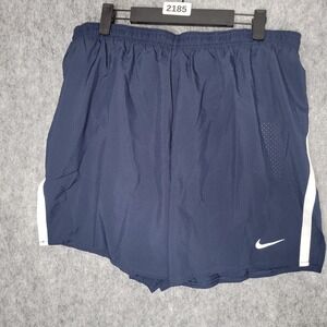 Nike Mens Fast Shorts 7" XXL Blue Dri-Fit Running Lined Athletic Training Gym